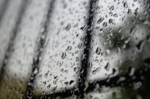 Rain drops on window
